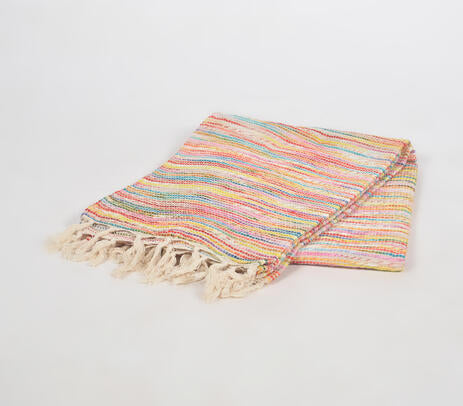 Handloom Cotton Multicolor Throw