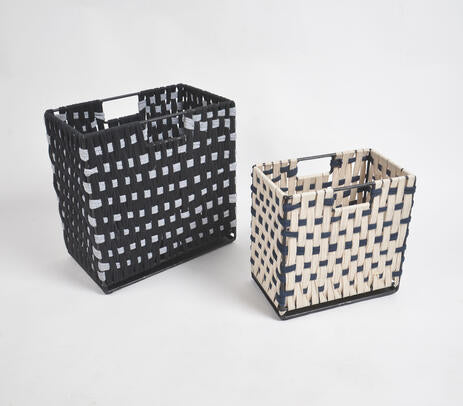 Monochrome Cotton Cord Baskets (Set of 2)