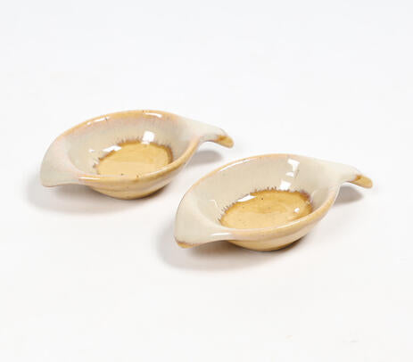 Hand Glazed Ceramic Dip Bowls (Set of 2)