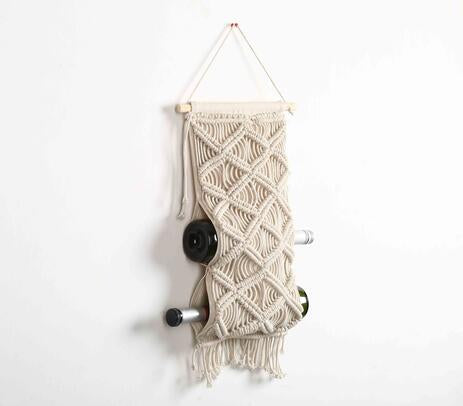 Bohemian Macrame Cotton Wine Rack