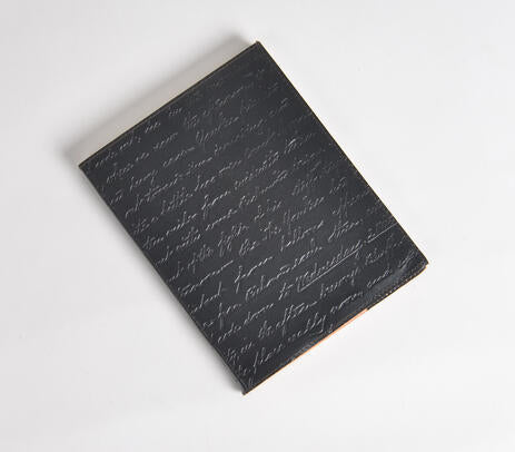 Embossed Typographic leather Diary